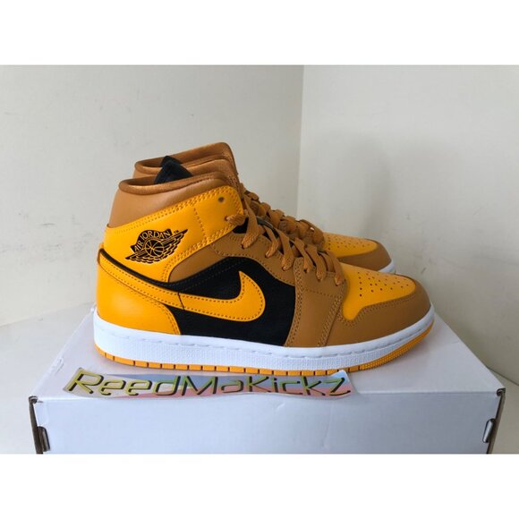 Jordan 1 Mid Chutney Taxi womens 6us - Picture 3 of 5